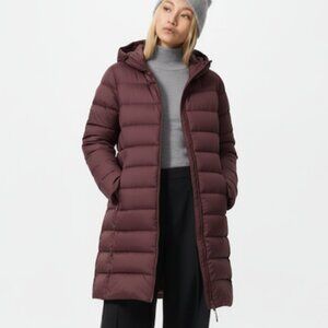 Uniqlo Women's Dark Purple Puffer Coat